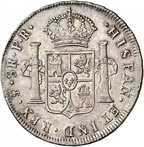 8 Reales Reverse Image minted in SPAIN in 1786PR (1759-88  -  CARLOS III)  - The Coin Database