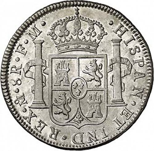 8 Reales Reverse Image minted in SPAIN in 1787FM (1759-88  -  CARLOS III)  - The Coin Database