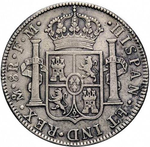 8 Reales Reverse Image minted in SPAIN in 1788FM (1759-88  -  CARLOS III)  - The Coin Database