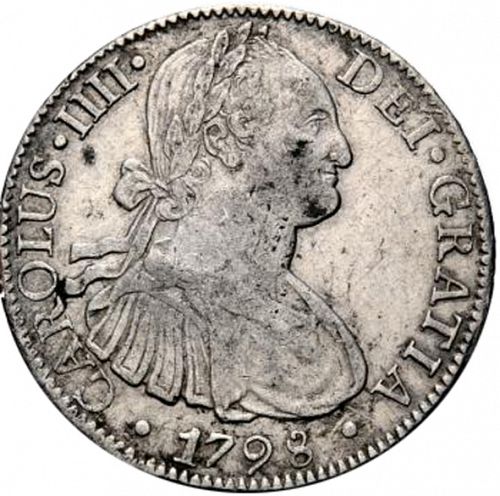 8 Reales Obverse Image minted in SPAIN in 1798FM (1788-08  -  CARLOS IV)  - The Coin Database