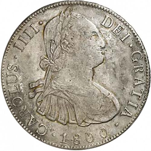 8 Reales Obverse Image minted in SPAIN in 1800PP (1788-08  -  CARLOS IV)  - The Coin Database