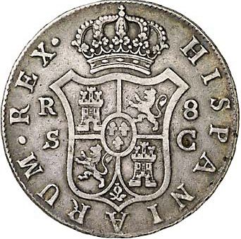 8 Reales Reverse Image minted in SPAIN in 1788C (1788-08  -  CARLOS IV)  - The Coin Database