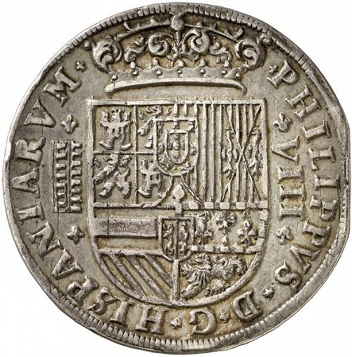 8 Reales Obverse Image minted in SPAIN in 1586 (1556-98  -  FELIPE II)  - The Coin Database