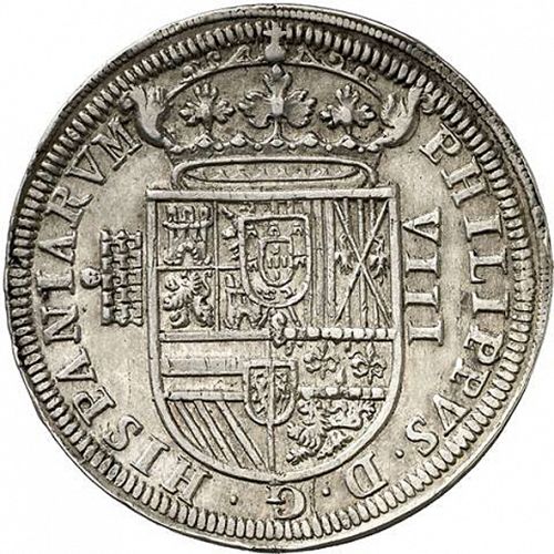 8 Reales Obverse Image minted in SPAIN in 1590 (1556-98  -  FELIPE II)  - The Coin Database
