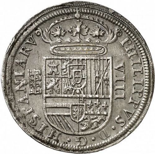 8 Reales Obverse Image minted in SPAIN in 1590 (1556-98  -  FELIPE II)  - The Coin Database