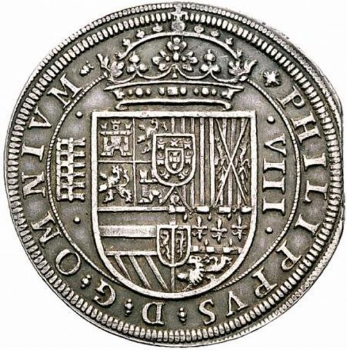 8 Reales Obverse Image minted in SPAIN in 1597 (1556-98  -  FELIPE II)  - The Coin Database