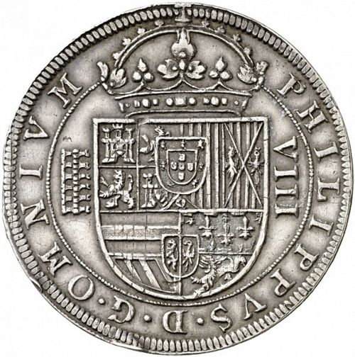 8 Reales Obverse Image minted in SPAIN in 1598 (1556-98  -  FELIPE II)  - The Coin Database