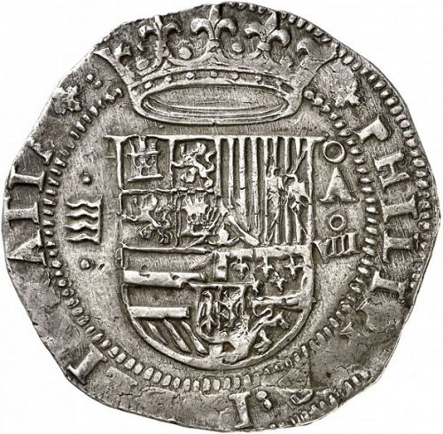 8 Reales Obverse Image minted in SPAIN in ND/A (1556-98  -  FELIPE II)  - The Coin Database
