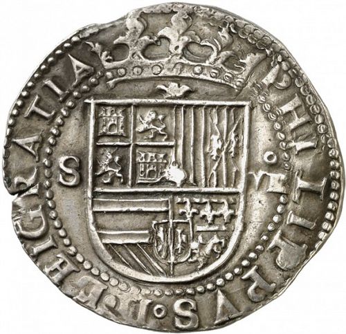8 Reales Obverse Image minted in SPAIN in ND/D (1556-98  -  FELIPE II)  - The Coin Database