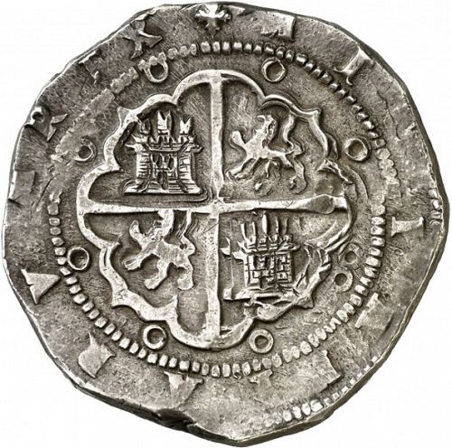 8 Reales Reverse Image minted in SPAIN in ND/A (1556-98  -  FELIPE II)  - The Coin Database