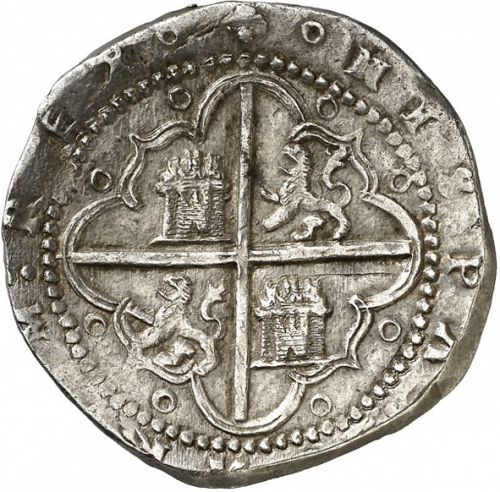 8 Reales Reverse Image minted in SPAIN in ND/A (1556-98  -  FELIPE II)  - The Coin Database
