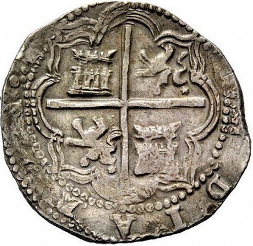 8 Reales Reverse Image minted in SPAIN in ND/BR (1556-98  -  FELIPE II)  - The Coin Database