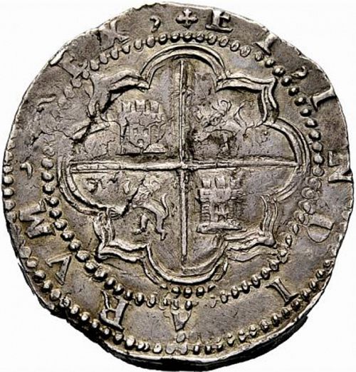 8 Reales Reverse Image minted in SPAIN in ND/B (1556-98  -  FELIPE II)  - The Coin Database