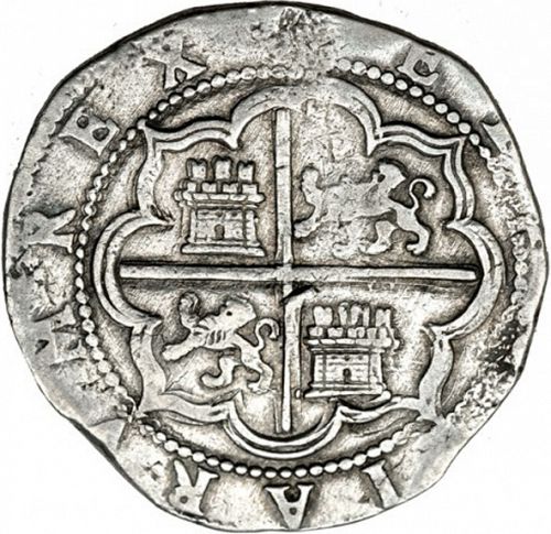 8 Reales Reverse Image minted in SPAIN in ND/D (1556-98  -  FELIPE II)  - The Coin Database