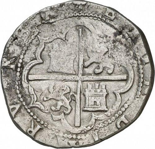 8 Reales Reverse Image minted in SPAIN in ND/D (1556-98  -  FELIPE II)  - The Coin Database