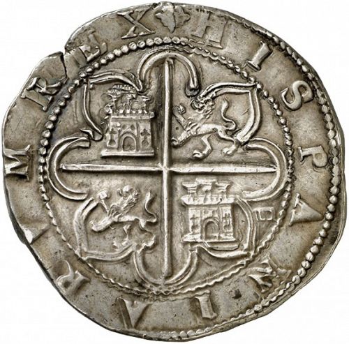 8 Reales Reverse Image minted in SPAIN in ND/D (1556-98  -  FELIPE II)  - The Coin Database