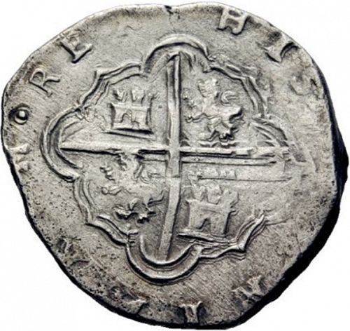 8 Reales Reverse Image minted in SPAIN in ND/IM (1556-98  -  FELIPE II)  - The Coin Database