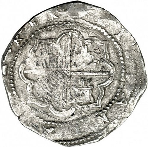 8 Reales Reverse Image minted in SPAIN in ND/I (1556-98  -  FELIPE II)  - The Coin Database