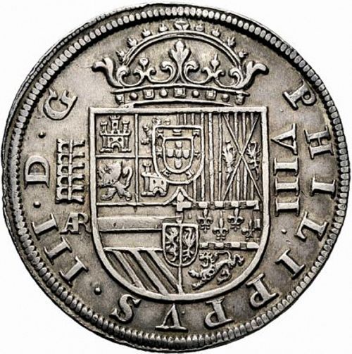 8 Reales Obverse Image minted in SPAIN in 1614AR (1598-21  -  FELIPE III)  - The Coin Database