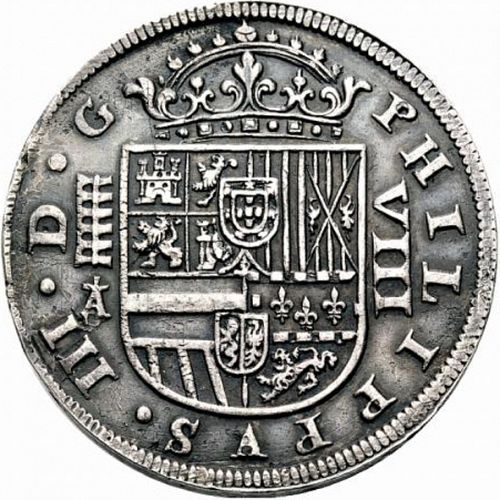 8 Reales Obverse Image minted in SPAIN in 1618A (1598-21  -  FELIPE III)  - The Coin Database