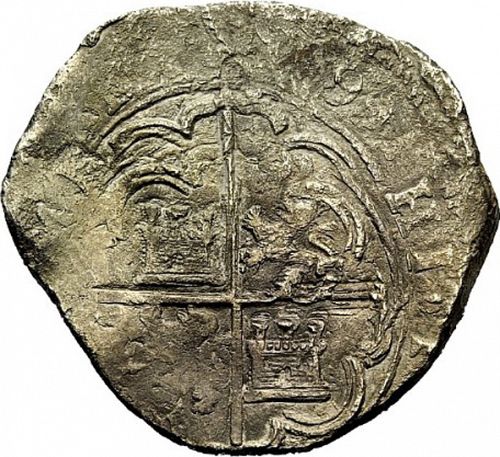 8 Reales Reverse Image minted in SPAIN in 1599C (1598-21  -  FELIPE III)  - The Coin Database