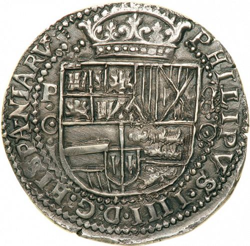 8 Reales Obverse Image minted in SPAIN in 1650O (1621-65  -  FELIPE IV)  - The Coin Database