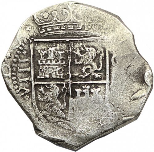 8 Reales Obverse Image minted in SPAIN in 1655PoRS (1621-65  -  FELIPE IV)  - The Coin Database