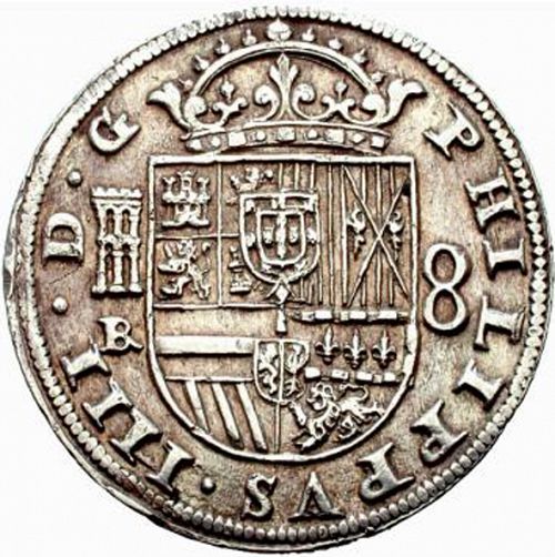 8 Reales Obverse Image minted in SPAIN in 1659BR (1621-65  -  FELIPE IV)  - The Coin Database