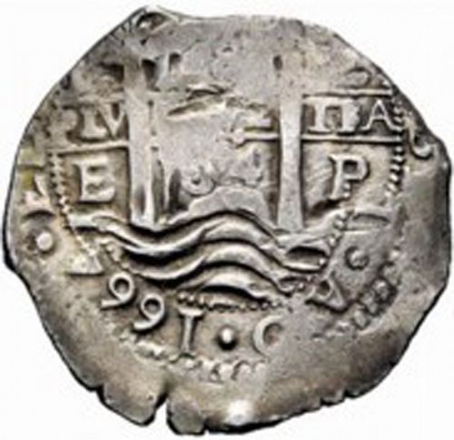 8 Reales Obverse Image minted in SPAIN in 1664E (1621-65  -  FELIPE IV)  - The Coin Database