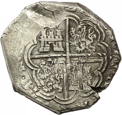 8 Reales Reverse Image minted in SPAIN in 1622A (1621-65  -  FELIPE IV)  - The Coin Database