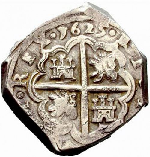 8 Reales Reverse Image minted in SPAIN in 1625R (1621-65  -  FELIPE IV)  - The Coin Database