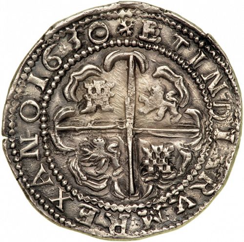 8 Reales Reverse Image minted in SPAIN in 1630T (1621-65  -  FELIPE IV)  - The Coin Database