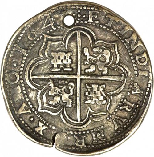 8 Reales Reverse Image minted in SPAIN in 1643R (1621-65  -  FELIPE IV)  - The Coin Database