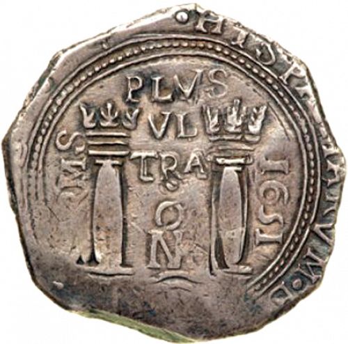 8 Reales Reverse Image minted in SPAIN in 1651PoRMS (1621-65  -  FELIPE IV)  - The Coin Database