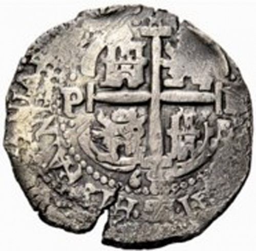 8 Reales Reverse Image minted in SPAIN in 1658E (1621-65  -  FELIPE IV)  - The Coin Database