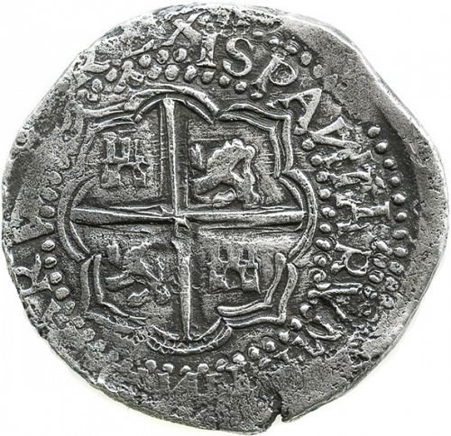 8 Reales Reverse Image minted in SPAIN in 1659V (1621-65  -  FELIPE IV)  - The Coin Database