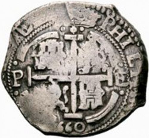 8 Reales Reverse Image minted in SPAIN in 1660E (1621-65  -  FELIPE IV)  - The Coin Database