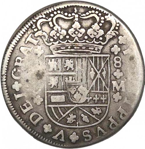 8 Reales Obverse Image minted in SPAIN in 1718M (1700-46  -  FELIPE V)  - The Coin Database