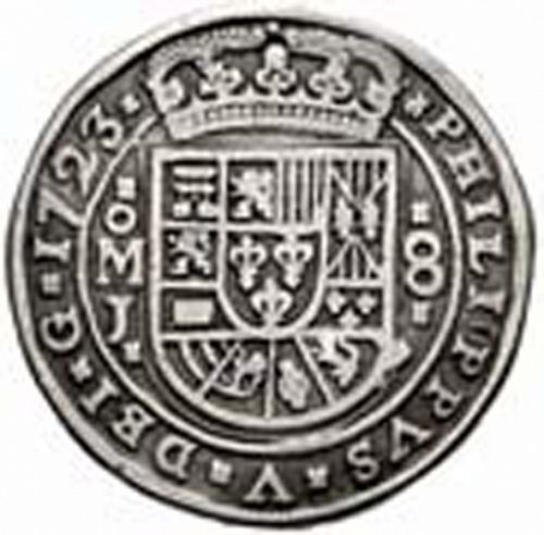 8 Reales Obverse Image minted in SPAIN in 1723J (1700-46  -  FELIPE V)  - The Coin Database