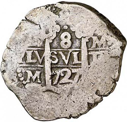 8 Reales Obverse Image minted in SPAIN in 1727M (1700-46  -  FELIPE V)  - The Coin Database