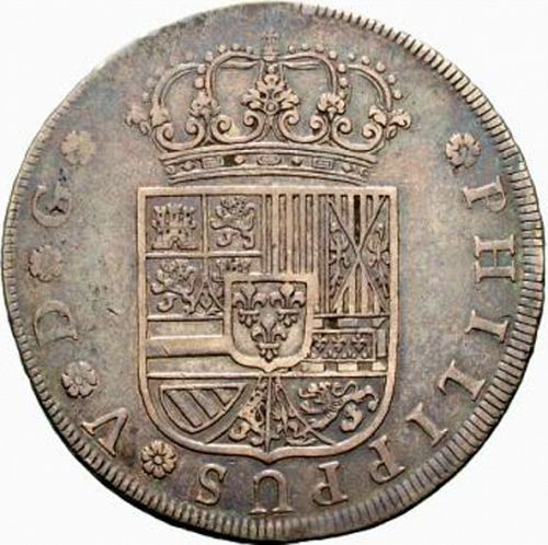 8 Reales Obverse Image minted in SPAIN in 1729 (1700-46  -  FELIPE V)  - The Coin Database