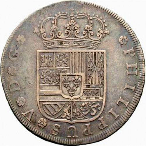 8 Reales Obverse Image minted in SPAIN in 1729 (1700-46  -  FELIPE V)  - The Coin Database
