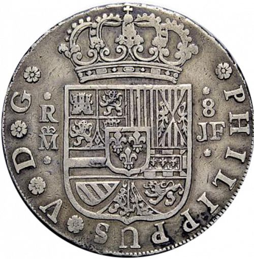 8 Reales Obverse Image minted in SPAIN in 1730JF (1700-46  -  FELIPE V)  - The Coin Database