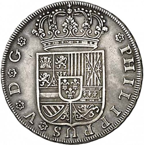 8 Reales Obverse Image minted in SPAIN in 1730 (1700-46  -  FELIPE V)  - The Coin Database