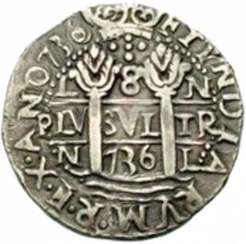 8 Reales Obverse Image minted in SPAIN in 1736N (1700-46  -  FELIPE V)  - The Coin Database
