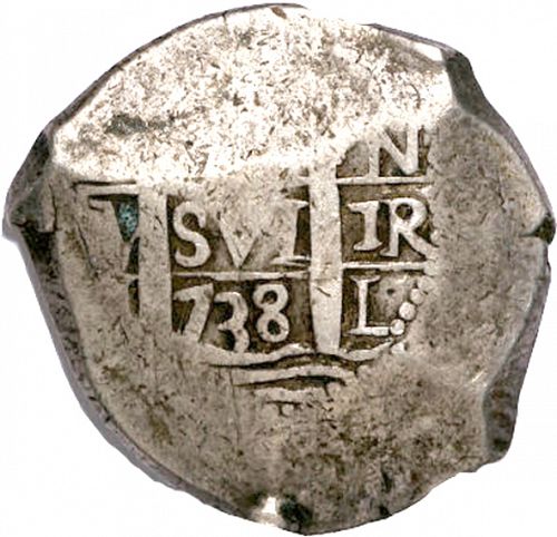 8 Reales Obverse Image minted in SPAIN in 1738N (1700-46  -  FELIPE V)  - The Coin Database