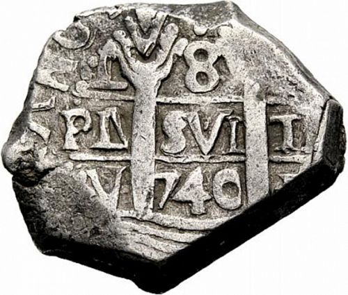 8 Reales Obverse Image minted in SPAIN in 1740V (1700-46  -  FELIPE V)  - The Coin Database