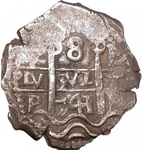 8 Reales Obverse Image minted in SPAIN in 1741P (1700-46  -  FELIPE V)  - The Coin Database