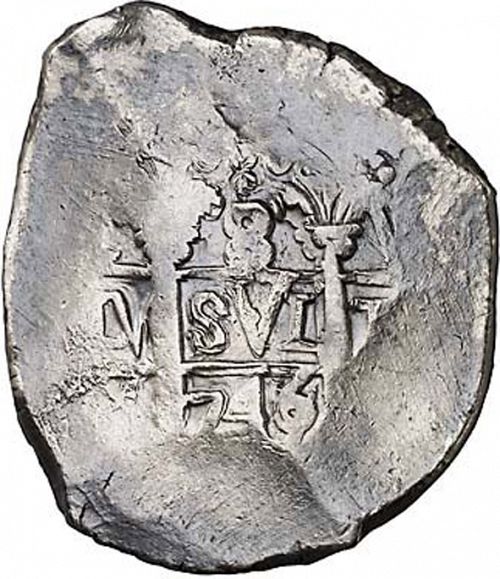 8 Reales Obverse Image minted in SPAIN in 1746V (1700-46  -  FELIPE V)  - The Coin Database