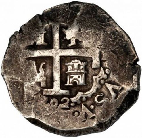 8 Reales Reverse Image minted in SPAIN in 1702H (1700-46  -  FELIPE V)  - The Coin Database